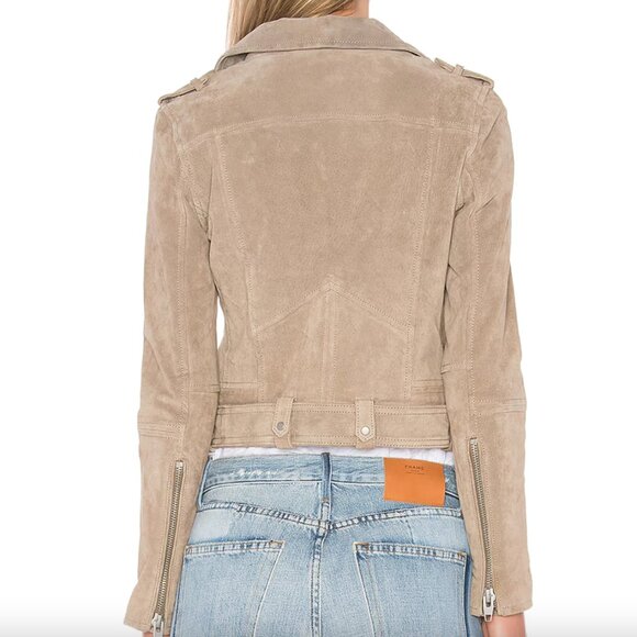 Blank NYC Taupe Suede Moto Jacket - Picture 2 of 10